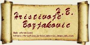 Hristivoje Božjaković vizit kartica